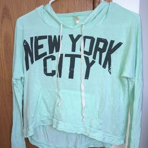 Lightweight cropped hoodie